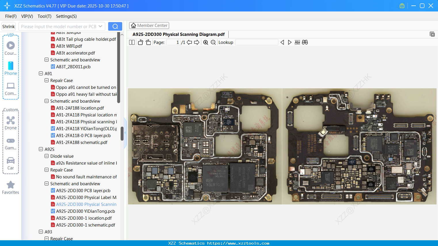 OPPO A92S-2DD300 Physical Scanning Diagram